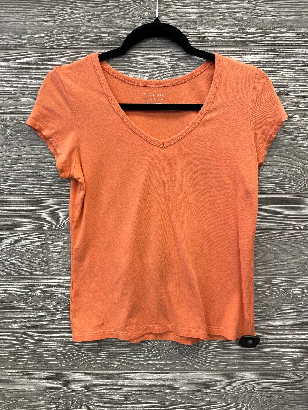 women's tops for fashion-conscious professionalsTop Short Sleeve By Tahari By Arthur Levine In Orange, Size: M