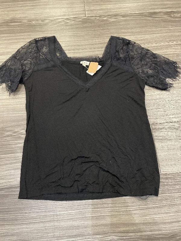 women's tops for everyday eleganceTop Short Sleeve By Pol In Black, Size: L