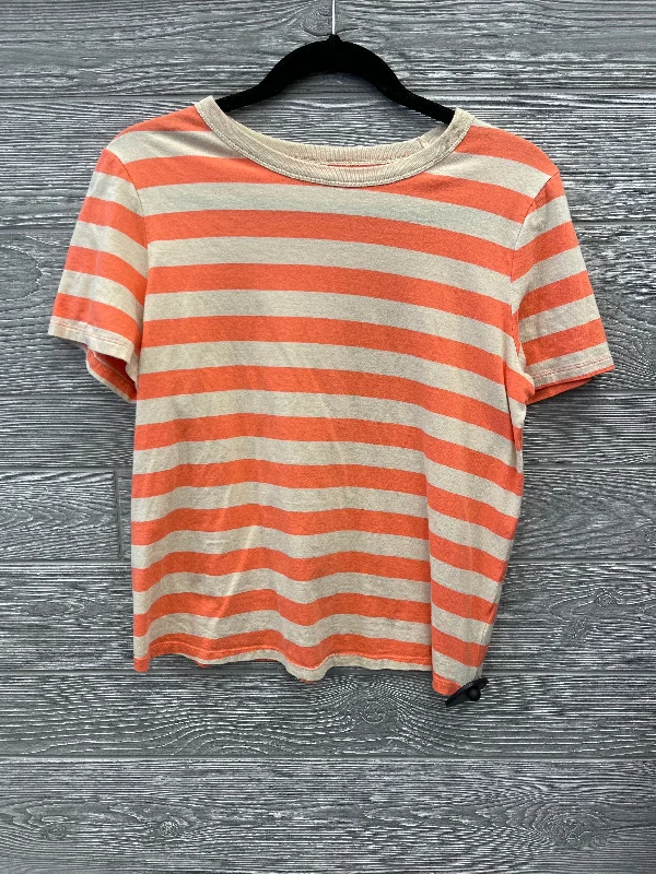 women's tops for glamorous eveningsTop Short Sleeve By Old Navy In Striped Pattern, Size: M