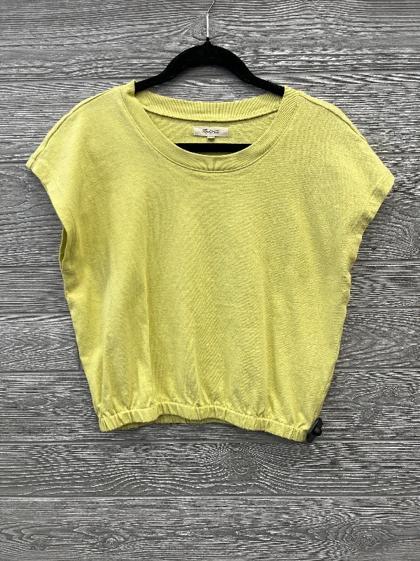 women's tops for date nightsTop Short Sleeve By Madewell In Yellow, Size: M