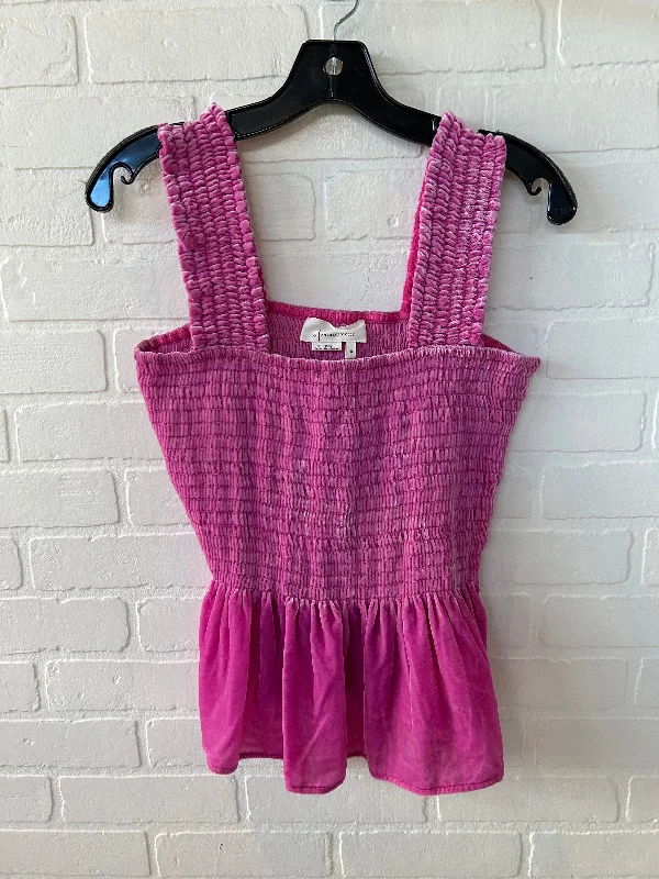 women's tops for those who want to wear pieces that are both functional and fashionableTop Short Sleeve By Anthropologie In Pink, Size: M