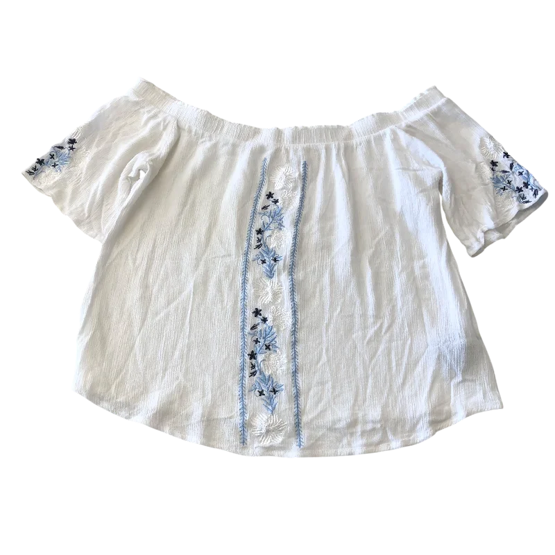 women's tops for picnics in the parkTop Short Sleeve By MARA In White, Size: Xl