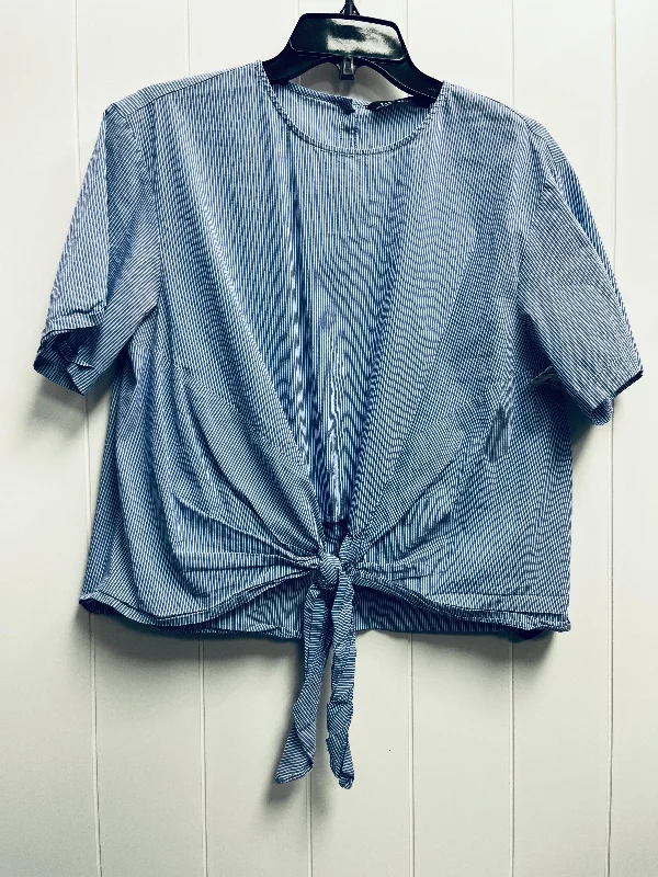 women's tops for relaxed weekendsTop Short Sleeve By Zara Women In Blue, Size: L