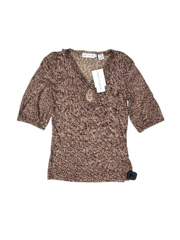 women's tops with sleeveless designsTop Short Sleeve By Dana Buchman In Brown, Size: S