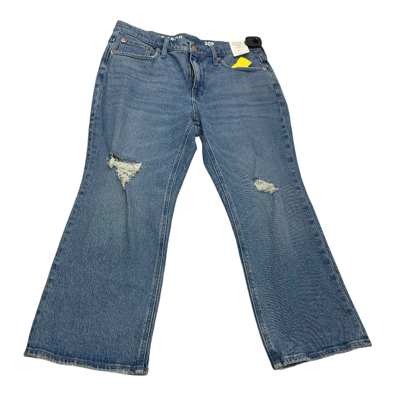 women's denim jeans with frayed edgesJeans Boot Cut By J. Crew In Blue Denim, Size: 10