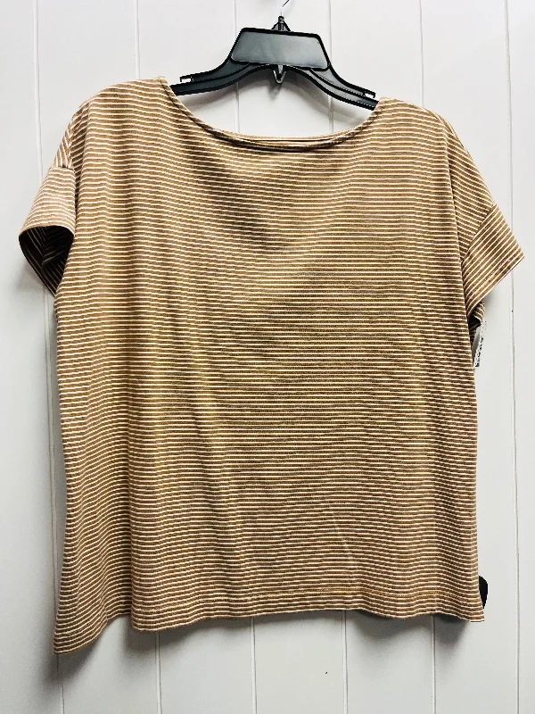 women's tops for casual FridaysTop Short Sleeve By J. Jill In Brown, Size: L