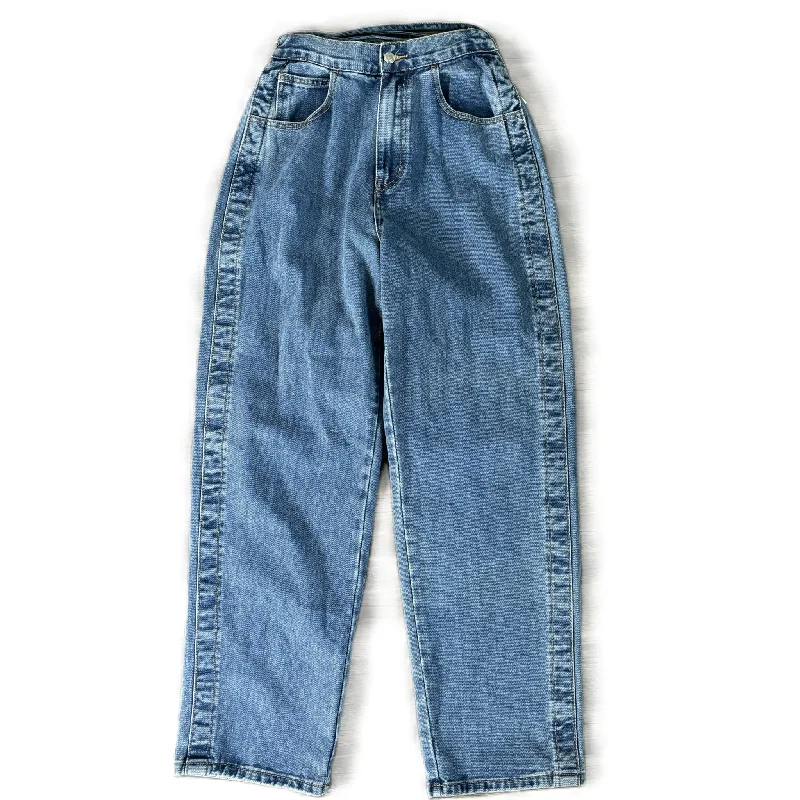 women's denim jeans with zipper-fly closureJeans Wide Leg By Pretty Little Thing In Blue Denim, Size: 4