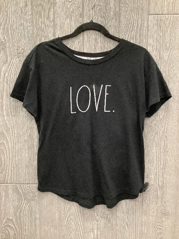 women's tops for those who want to add a personal touch to their wardrobe with unique and one-of-a-kind piecesTop Short Sleeve By St Johns Bay In Black, Size: M