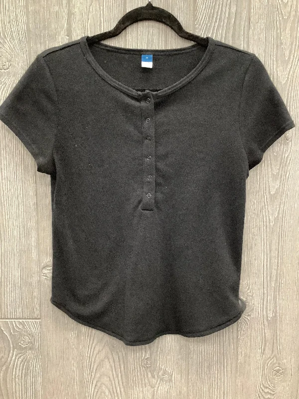 women's tops for cocktail partiesTop Short Sleeve By Old Navy In Black, Size: M