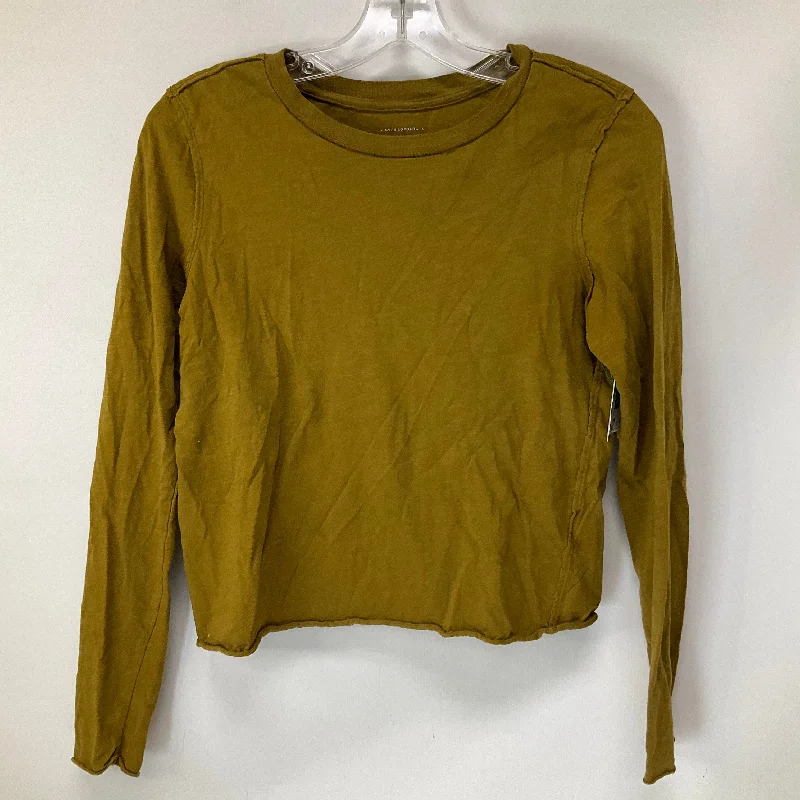 women's tops with geometric patternsTop Long Sleeve Basic By Anthropologie In Green, Size: Xs