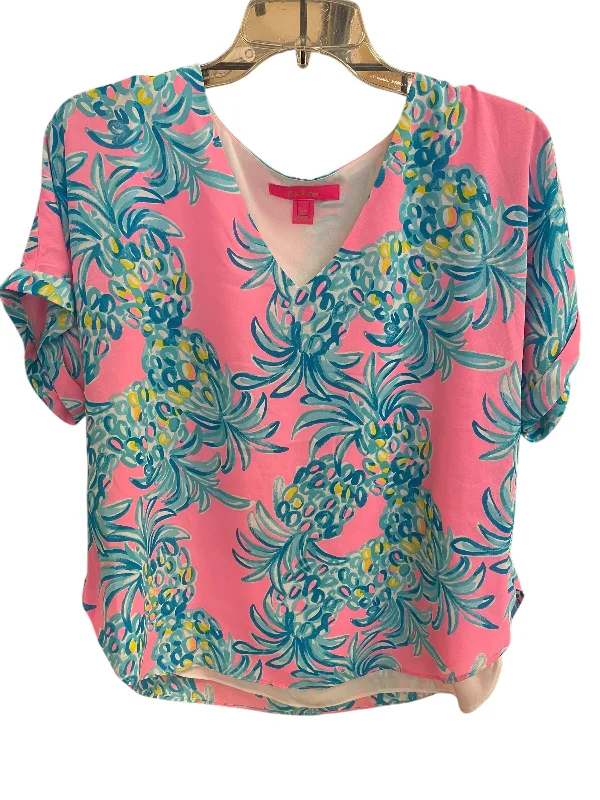 women's tops for those who value both quality and affordabilityTop Short Sleeve By Lilly Pulitzer In Pink, Size: Xs