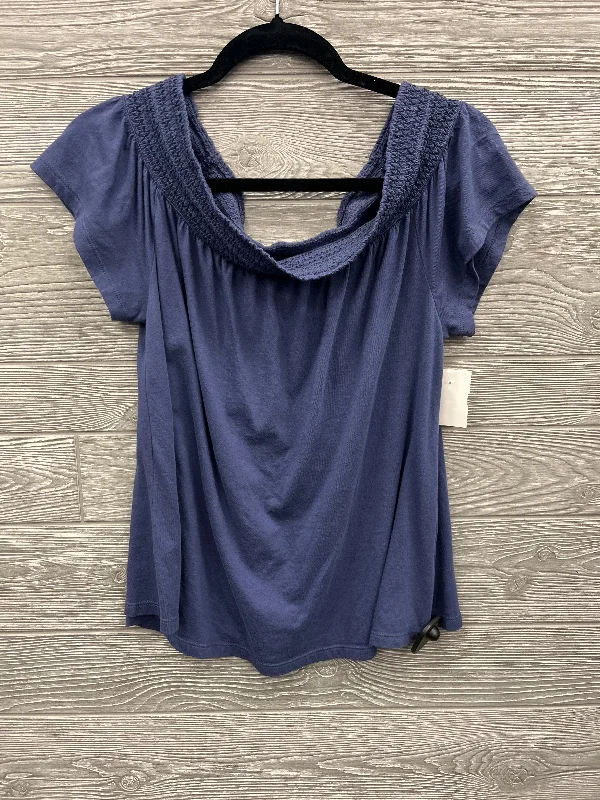 women's tops for evening soireesTop Short Sleeve By Old Navy In Blue, Size: M