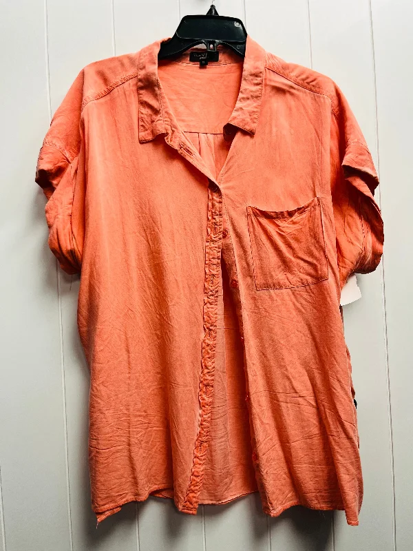 women's tops for vintage fashion enthusiastsTop Short Sleeve By Velvet Heart In Orange, Size: Xl