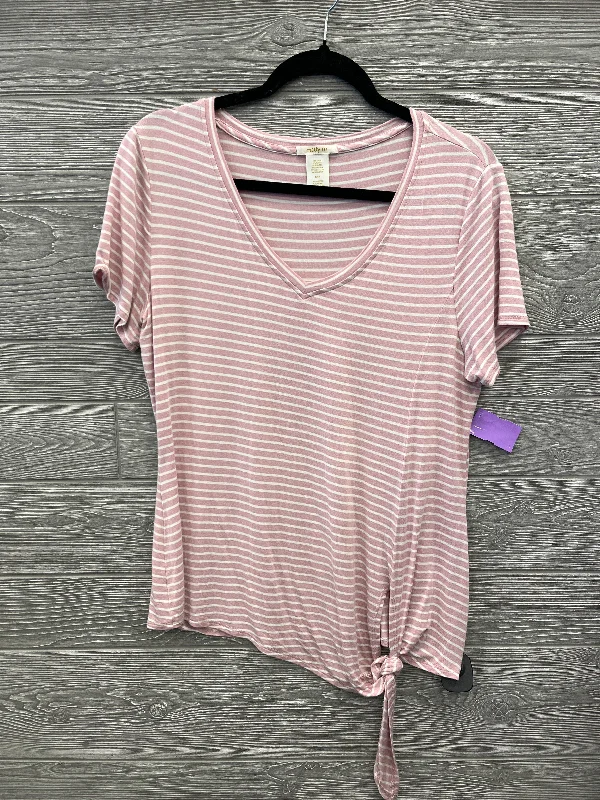 women's tops for casual FridaysTop Short Sleeve By Matty M In Pink, Size: M