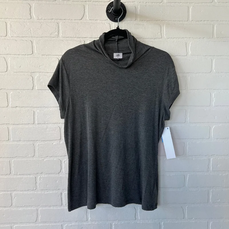 women's tops for those who want to create outfits that are both trendy and timelessTop Short Sleeve Basic By Cabi In Grey, Size: M