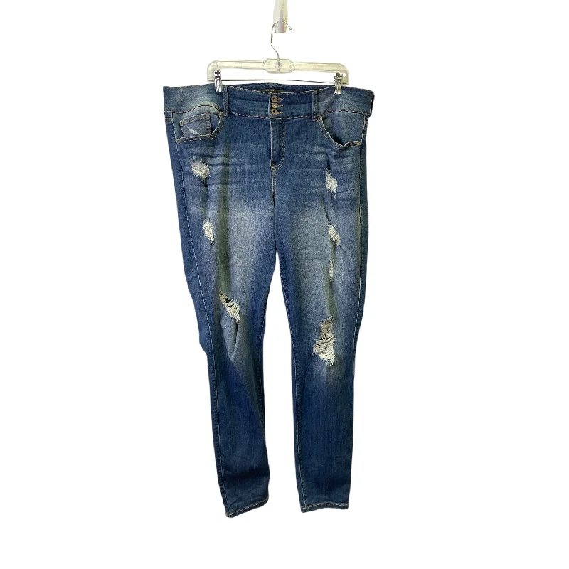 women's ripped denim jeansJeans Skinny By Torrid In Blue Denim, Size:22