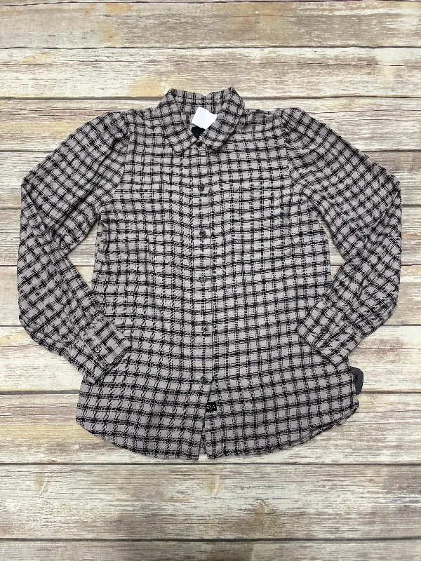 cropped women's topsTop Long Sleeve By Rails In Plaid Pattern, Size: S