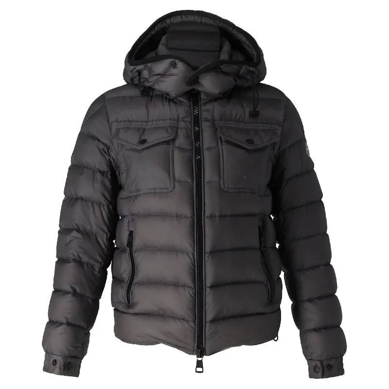 women's coats for snowboardingMoncler Edward Puffer Jacket in Grey Nylon