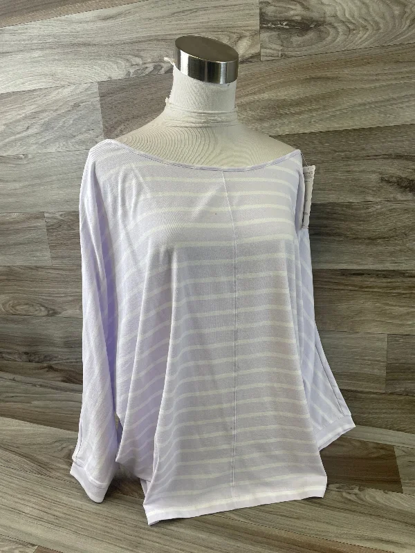 camisoles for womenTop Short Sleeve By Lands End In Purple & White, Size: L