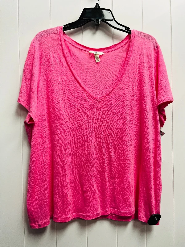 women's tops for those who want to wear pieces that are both comfortable and stylishTop Short Sleeve Basic By H&m In Pink, Size: Xl