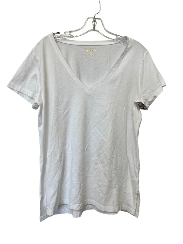 women's tops for those who love to experiment with fashionTop Short Sleeve Basic By Lilly Pulitzer In White, Size: L