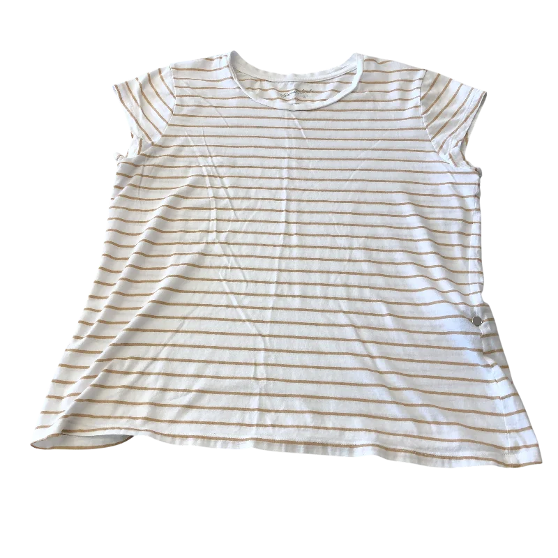 women's tops for boho-chic stylesTop Short Sleeve By Universal Thread In Striped Pattern, Size: Xl