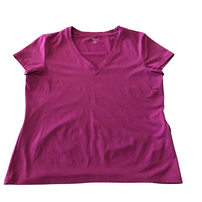 women's tops for those who want to stay on top of the latest fashion trends and wear pieces that are both stylish and on-trendTop Short Sleeve By Apt 9 In Pink, Size: Xl