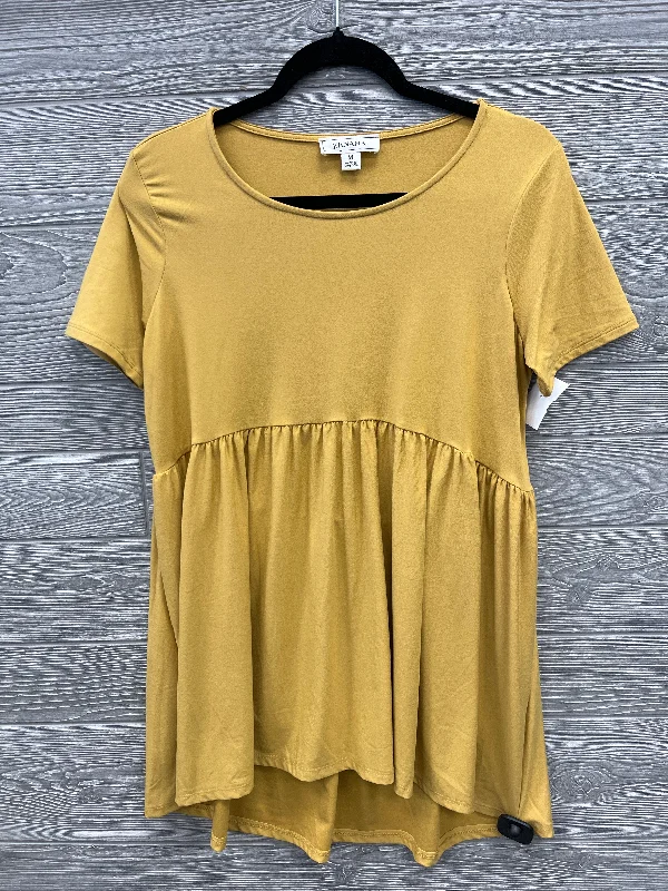 cozy women's tops for fall and winterTop Short Sleeve By Zenana Outfitters In Yellow, Size: M