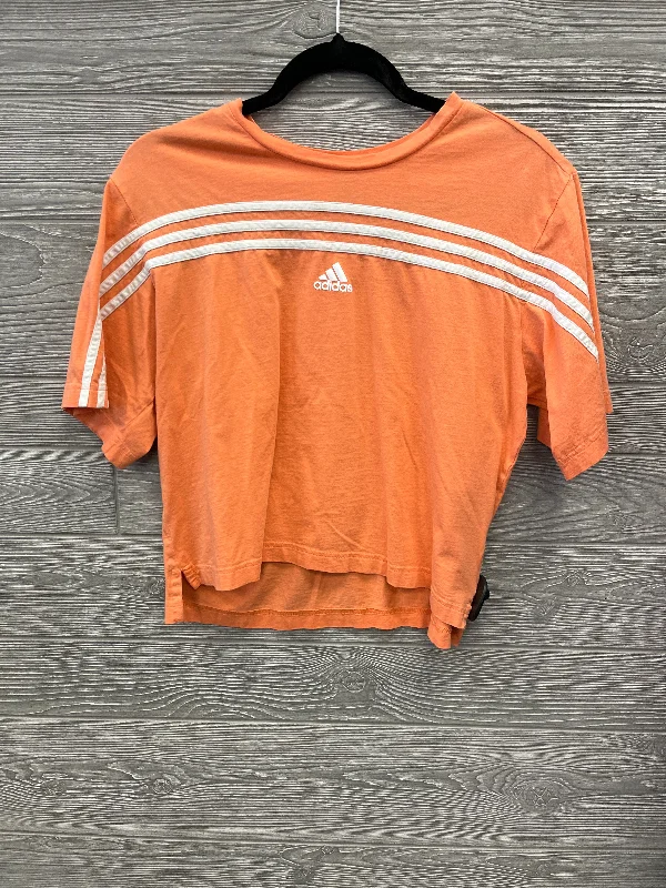 women's tops for mixing and matching with different bottomsTop Short Sleeve By Adidas In Orange, Size: M