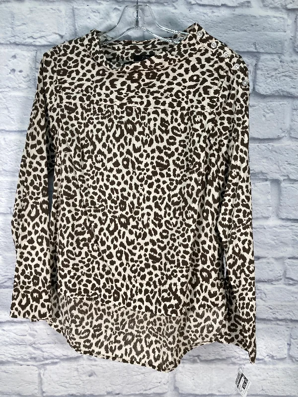 tank tops for womenTop Long Sleeve By J. Crew In Animal Print, Size: Xs