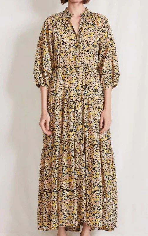 women's silk dressesTrinidad Maxi Dress In Tiny Flowers