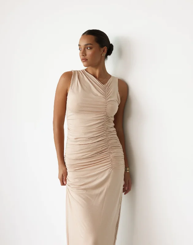 Evening DressEverleigh Maxi Dress (Beige)