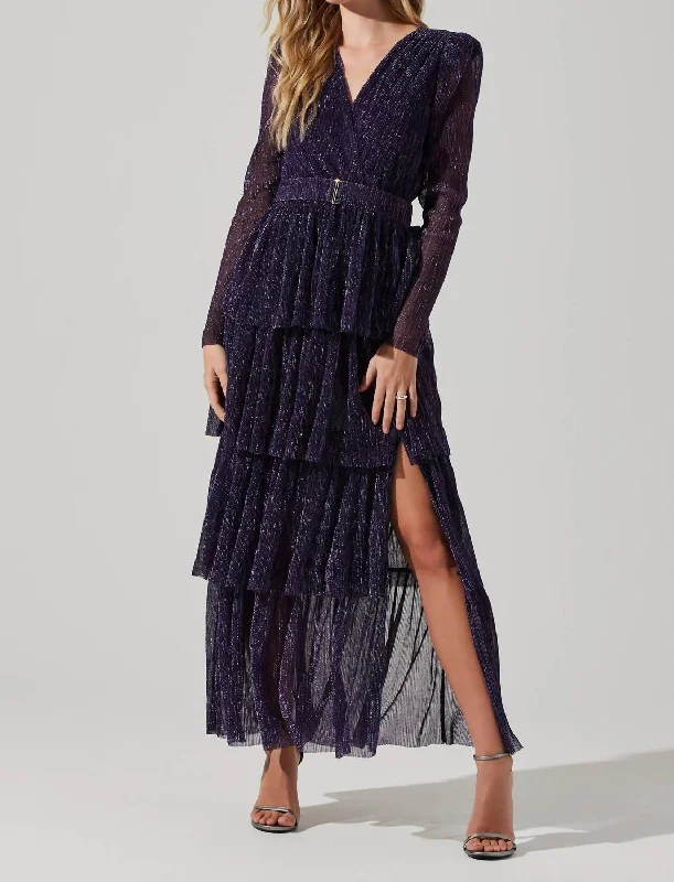 Chiffon DressDanielle Maxi Dress In Purple