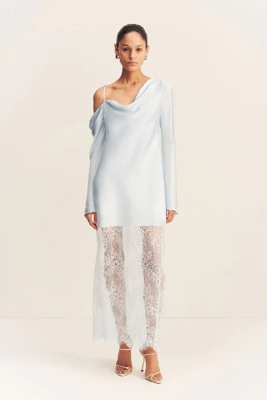 Casual DressLABYRINTH LACE LONG SLEEVE MAXI DRESS - PALE BLUE