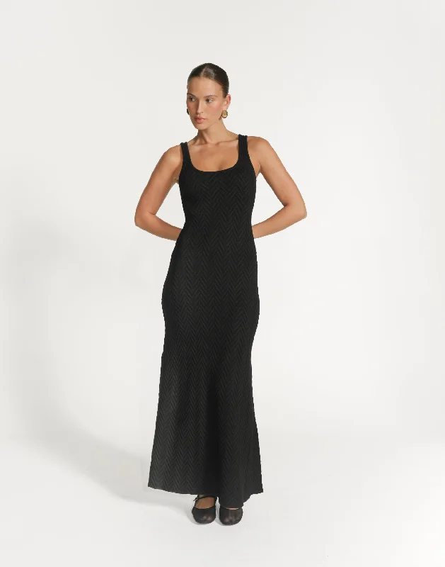 Maternity DressJacqueline Maxi Dress (Black)