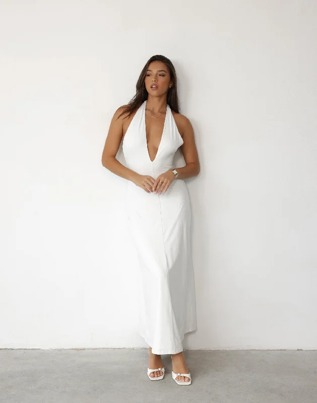 women's designer dressesVictoria Maxi Dress (White)