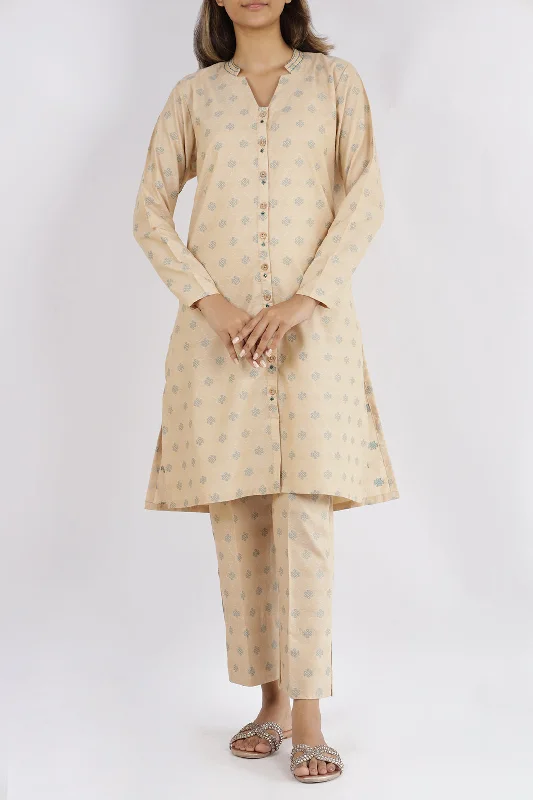 Cotton Jacquard Stitched 2 Piece (Shirt/Trouser)