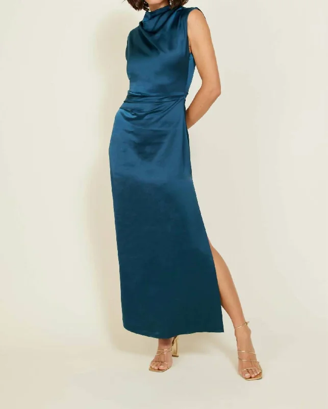 women's midi dressesDede Maxi Dress In Dark Teal