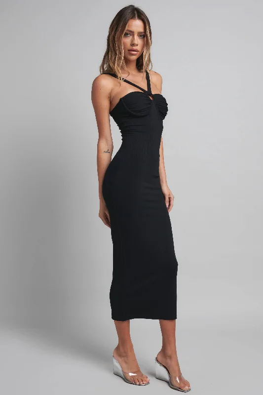 Maternity DressBAYSE BRAND Womens Ashby Midi Dress Black