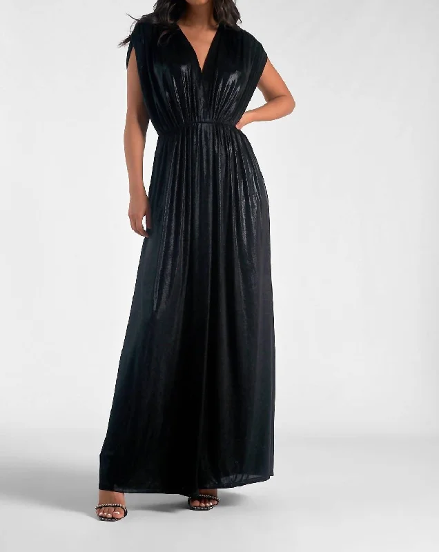 Cold-Shoulder DressGatsby Maxi Dress In Black