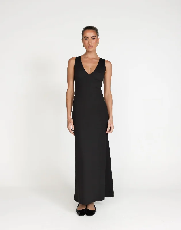 women's wrap dressesZira Maxi Dress (Black)