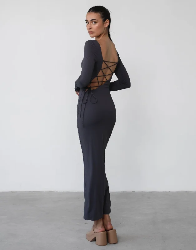 Elegant DressCartia Maxi Dress (Slate)