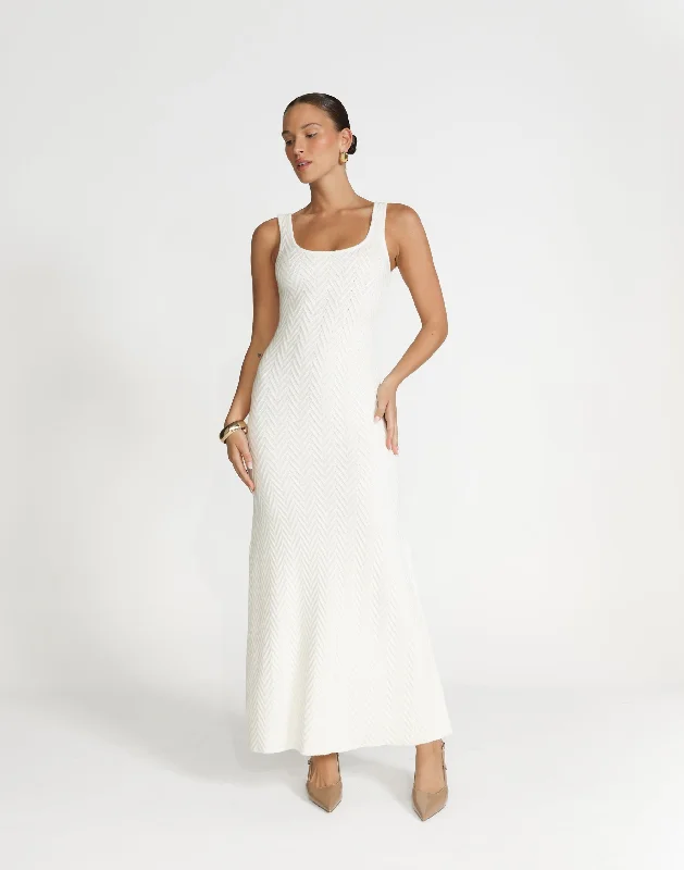 women's flowy dressesJacqueline Maxi Dress (Off White)