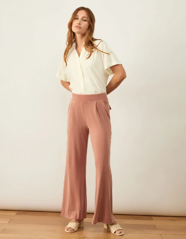 women's high-slung pantsLaid Back Pleated Trousers