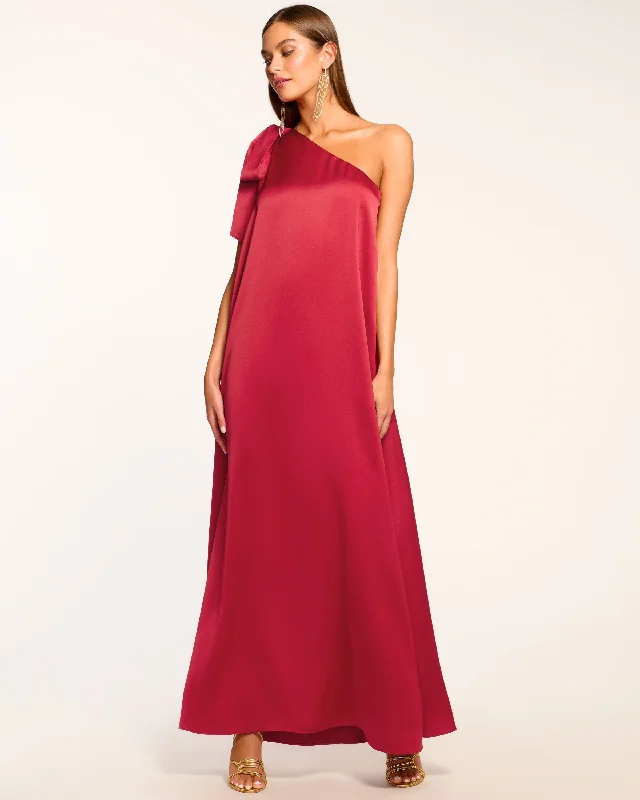 Petite DressBenita One-Shoulder Gown