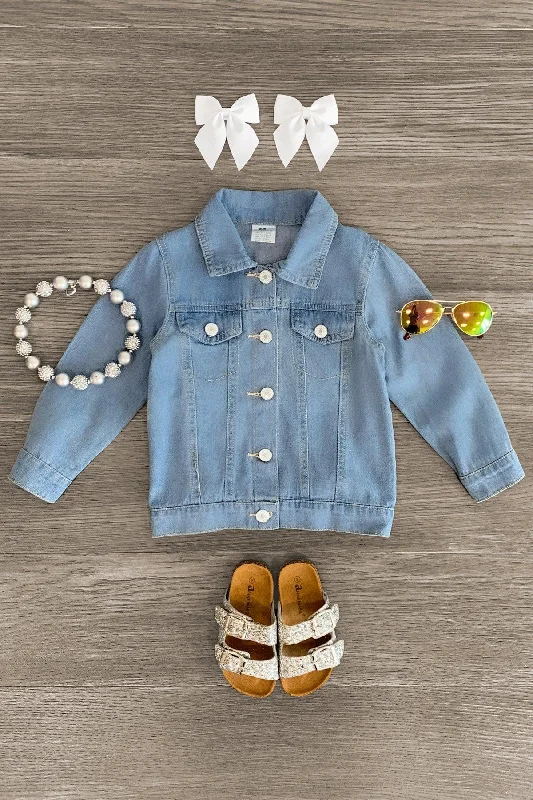 women's bell-sleeved dressesBlue Jean Denim Jacket