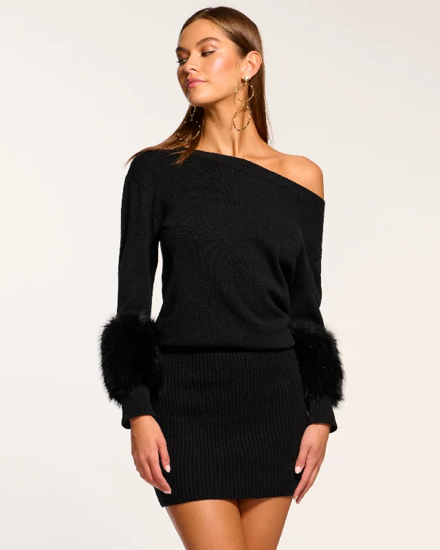 women's trendy dressesCyrus Off-The-Shoulder Sweater Dress