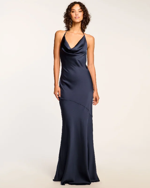 Halter DressHaleigh Cowl Neck Halter Gown