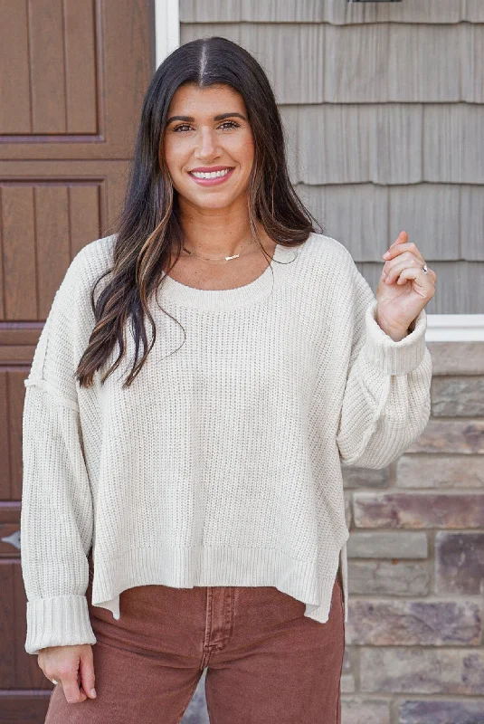 women's trendy dressesStylish Perfection Ivory Cropped Sweater