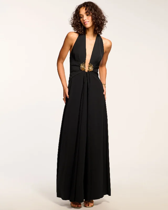 Trumpet DressJenie Embellished Plunging Gown